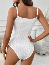 White Fuzzy Ribbed Drawstring Collar Camisole For Women